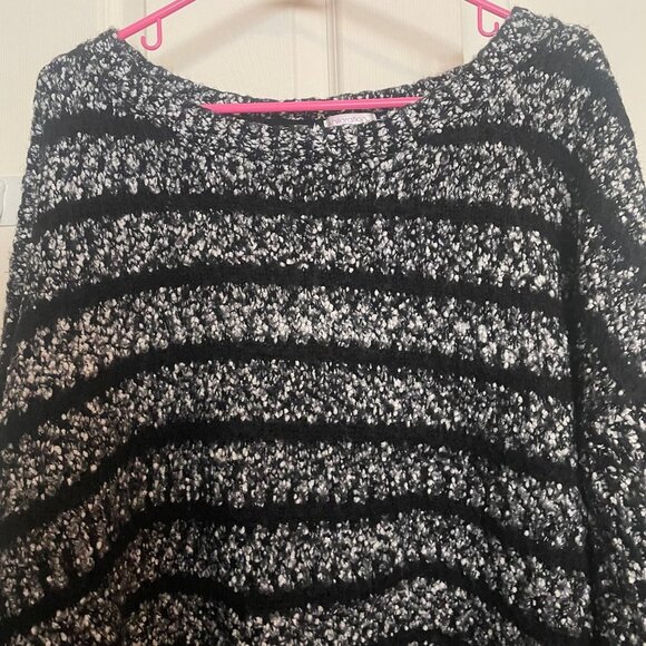 Womens Xhilaration Over Sized Cropped Chunky Knit Stripe Sweater Size XXL - Picture 4 of 5